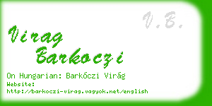 virag barkoczi business card