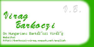 virag barkoczi business card